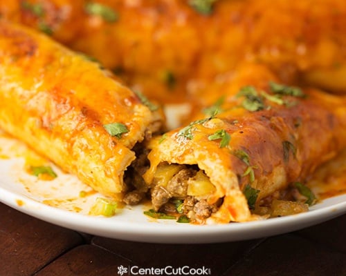 Spicy cheese and beef enchiladas 6