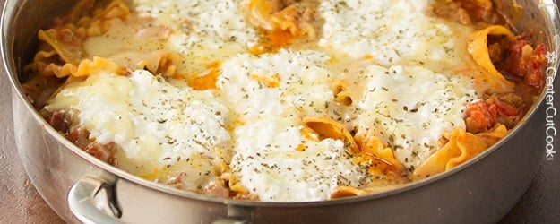 Spicy skillet lasagna