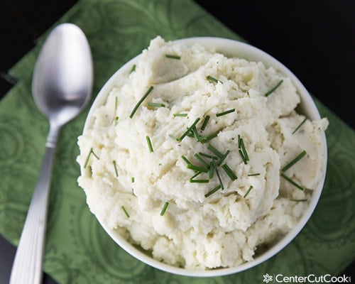 Mashed Cauliflower with Garlic and Chives - CenterCutCook