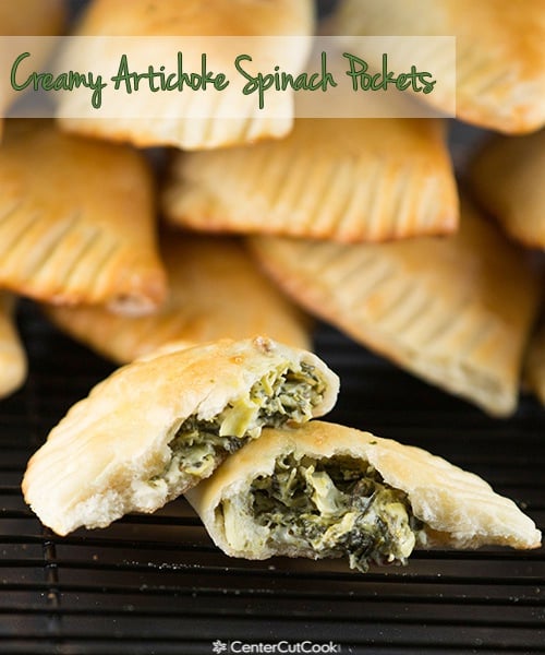 Creamy artichoke spinach pockets 6