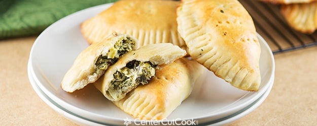 Creamy artichoke spinach pockets