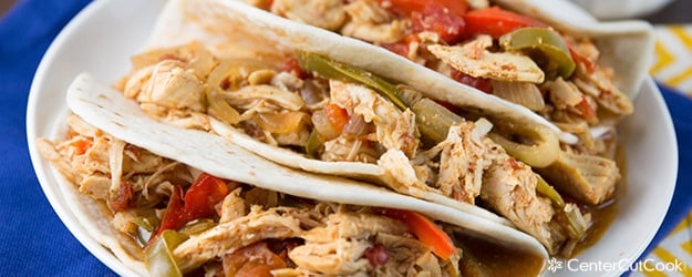 Slow cooker chicken fajitas