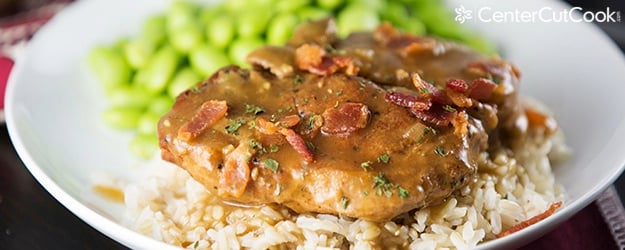 Slow cooker smothered pork chops