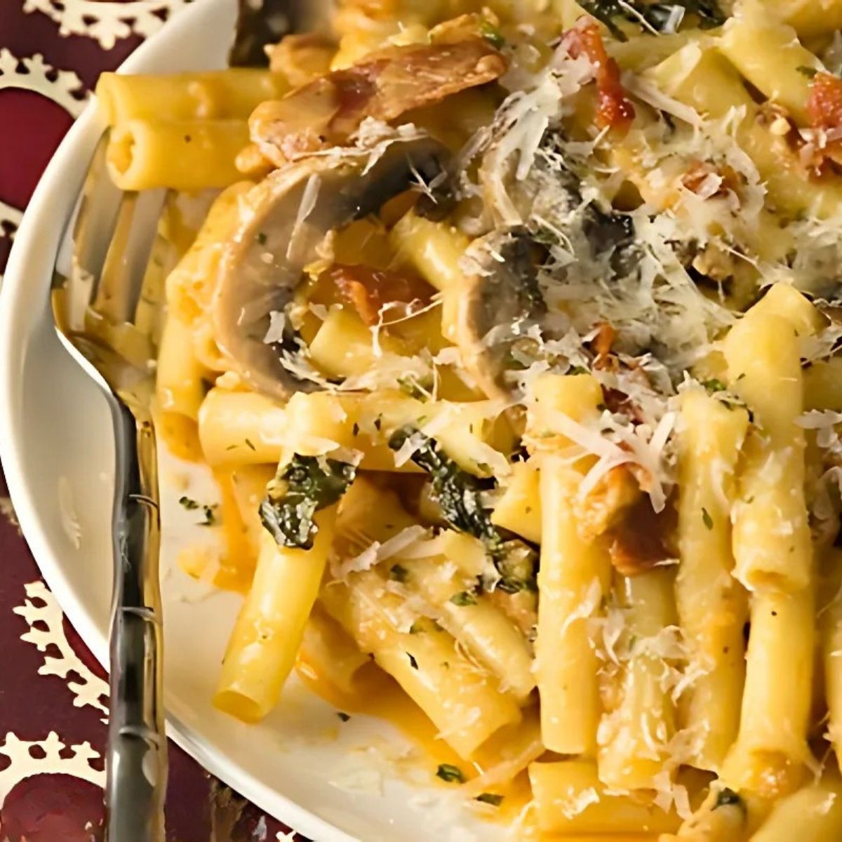 creamy ziti alfredo