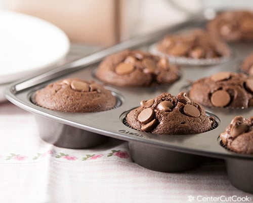 Chocolate chocolate chip muffin 3