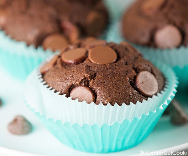 Chocolate chocolate chip muffin 6