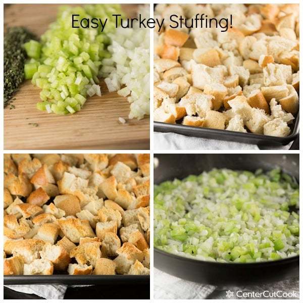 Turkey stuffing collage