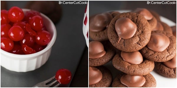 Chocolate covered cherry collage