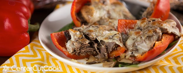 Philly cheesesteak stuffed peppers