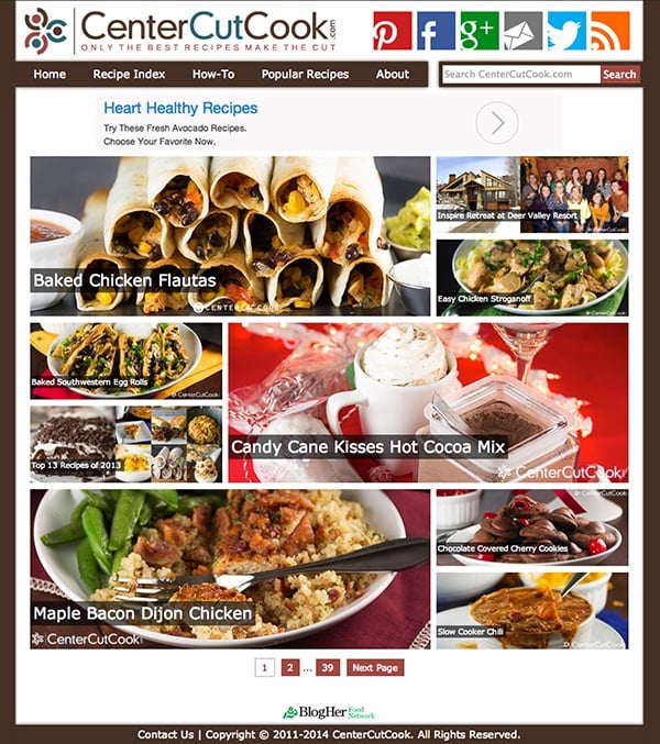 CenterCutCook Homepage 1