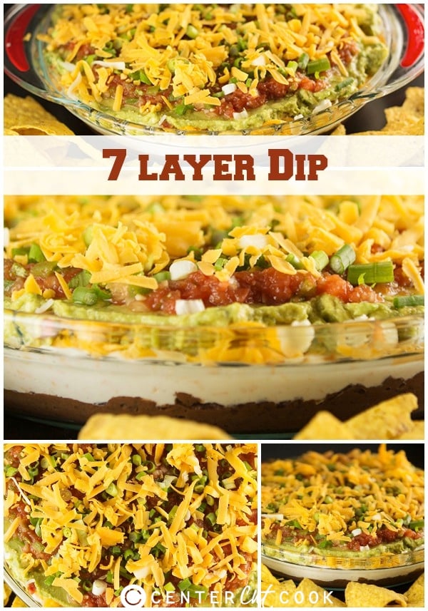 Seven layer dip collage