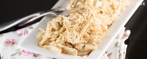 Easy slow cooker shredded chicken