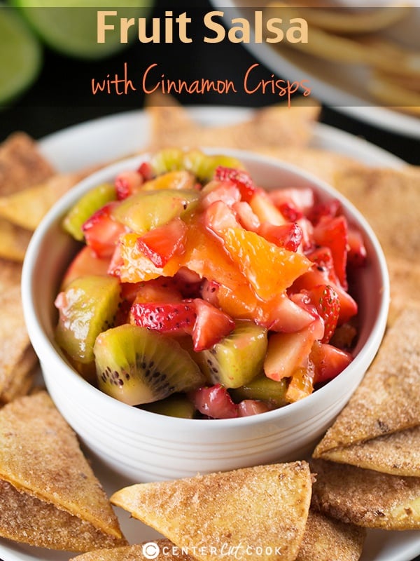 Fruit salsa with cinnamon crisps 4