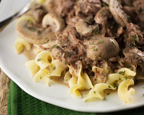 Crock pot beef stroganoff 6