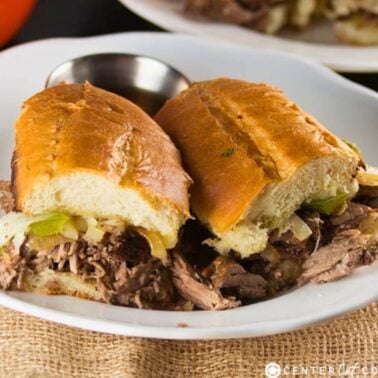 slow cooker French dip sandwiches with au jus