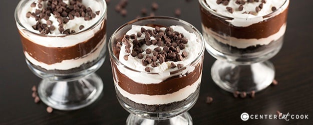 Chocolate lasagna parfait