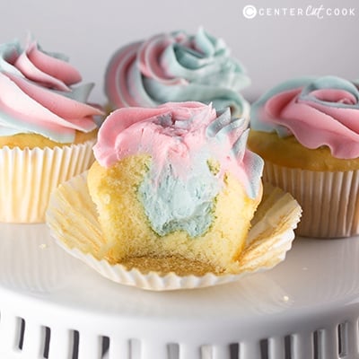 Gender reveal cupcakes 2