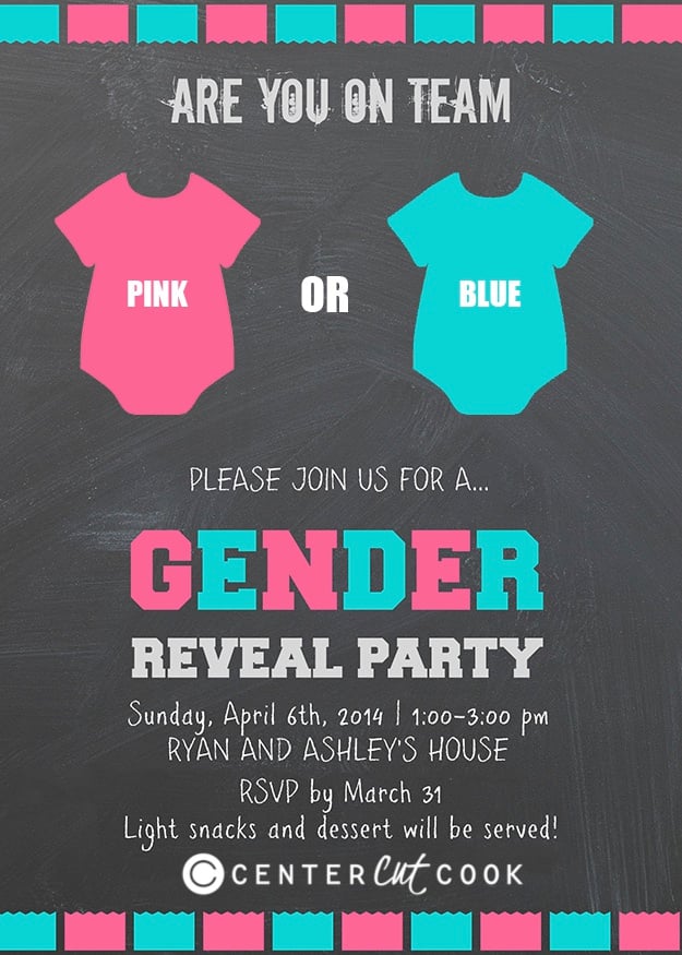 Gender reveal invite