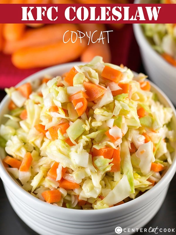 homemade KFC coleslaw perfect with fried chicken