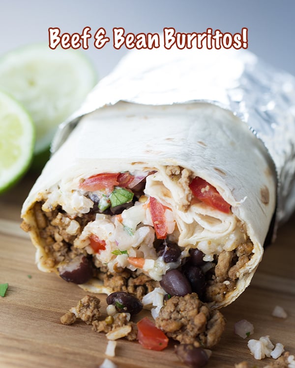 Beef and bean burrito 4