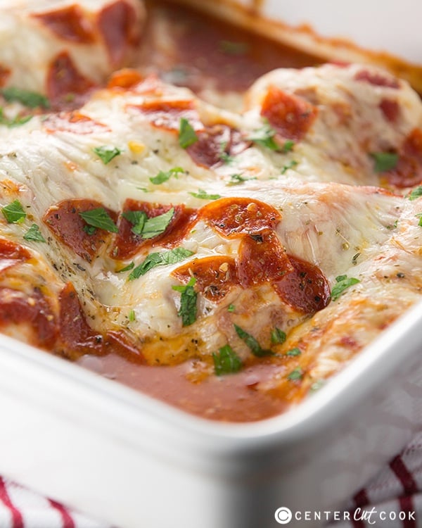 Cheesy pizza chicken 5