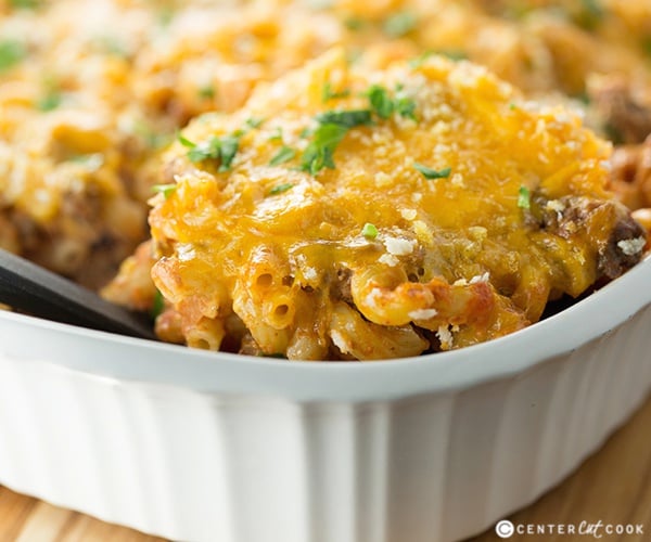 Macaroni and beef with cheese casserole 5