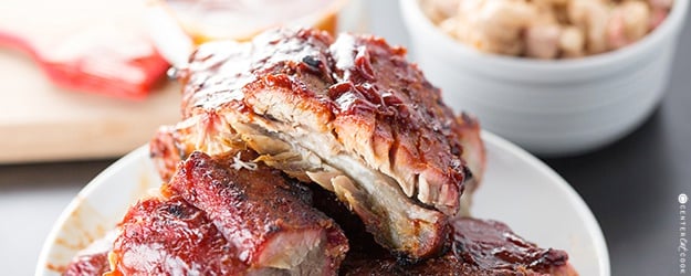 Grilled bbq ribs