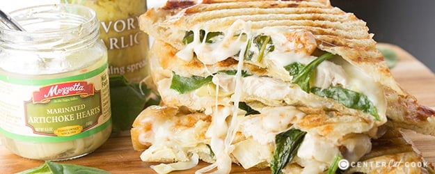 Spinach and artichoke panini