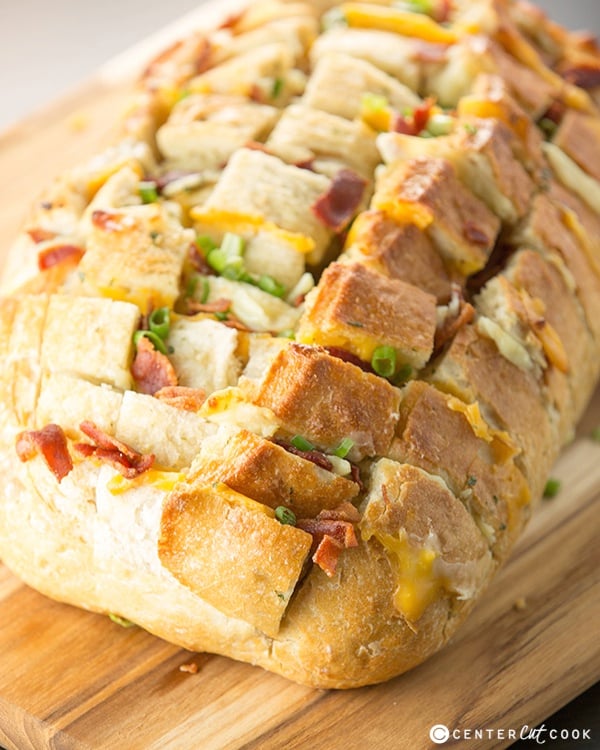 Bacon and cheese pull apart bread 4