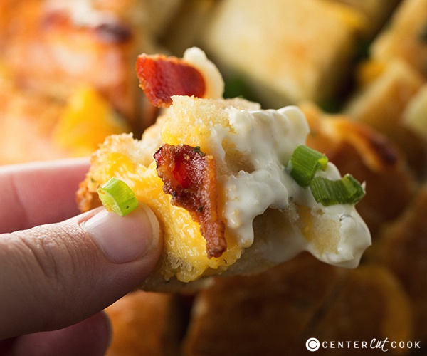 Bacon and cheese pull apart bread 5