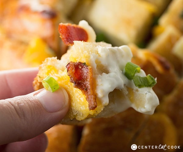 Bacon and cheese pull apart bread 5