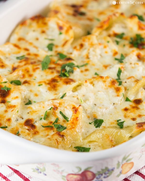 Cheesy Chicken Alfredo Stuffed Shells Recipe