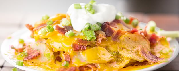 Loaded potato nachos