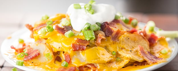 Loaded potato nachos