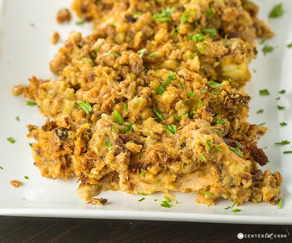 Slow cooker cheesy chicken and stuffing 4