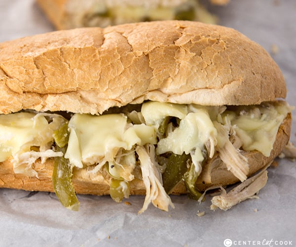 Slow cooker chicken philly sandwiches 3