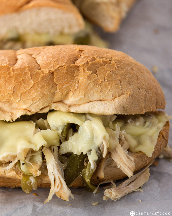 Slow cooker chicken philly sandwiches 4