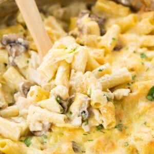three cheese baked rigatoni