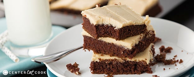 Chocolate Sheet Cake with Peanut Butter Frosting
