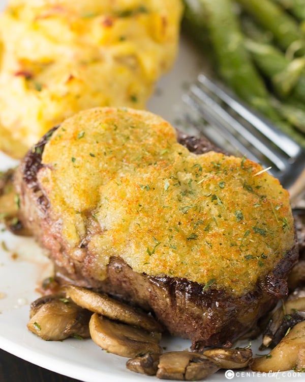 Parmesan crusted steak 7