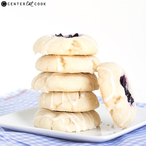 blueberry lemon thumbprint cookies 2