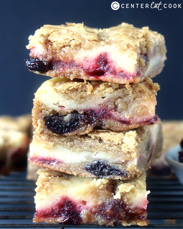 cherry cheesecake blondies 2