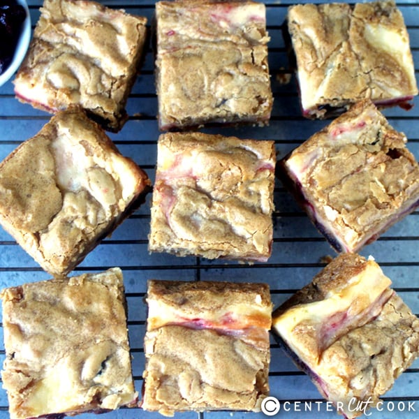 cherry cheesecake blondies 3