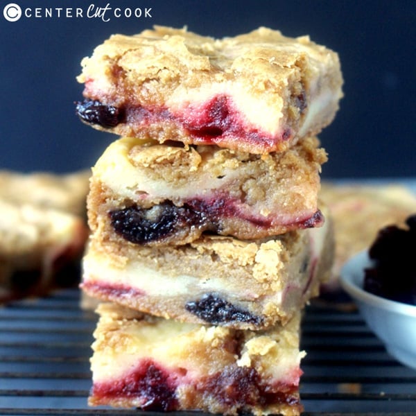 cherry cheesecake blondies 4