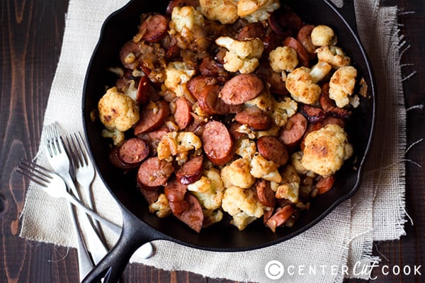 kielbasa cauliflower stir fry 2