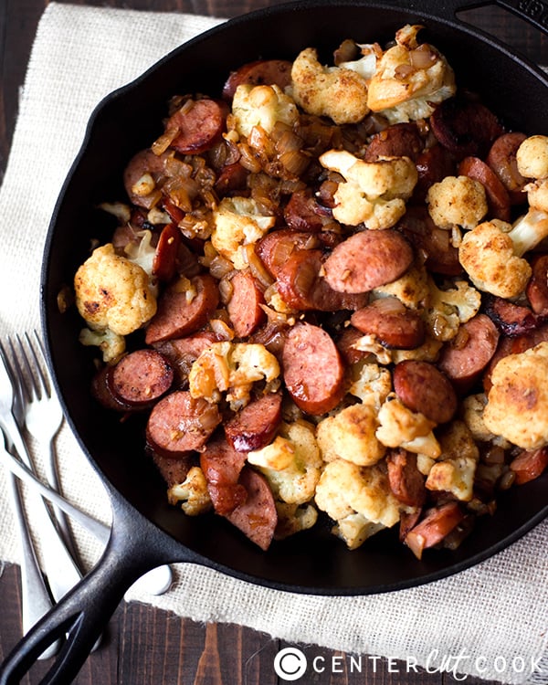 kielbasa cauliflower stir fry 3