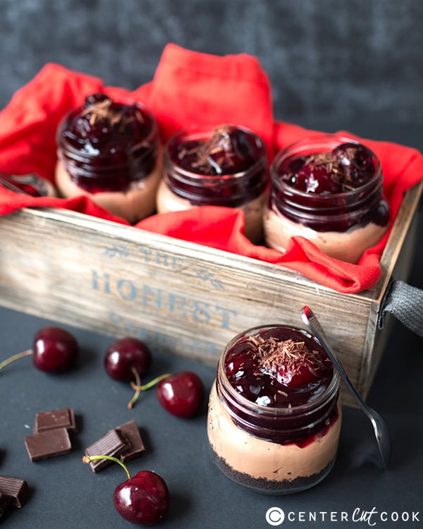 no bake chocolate cherry cheesecake 4