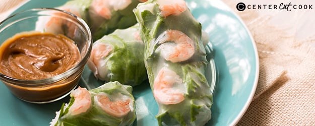 shrimp spring rolls with peanut sauce 1