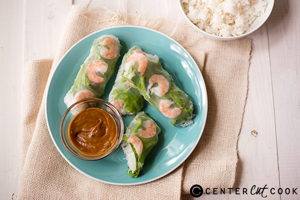 shrimp spring rolls with peanut sauce 2