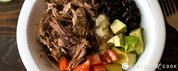 slow cooker carnitas bowl 1